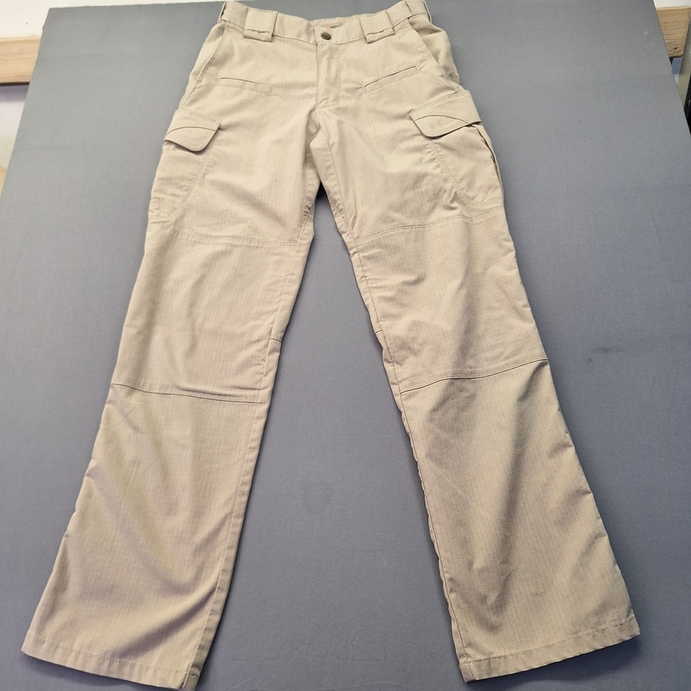 5.11 Tactical Taclite Pro Pants Mens 28x32 Khaki Tan Ripstop Cargo 74369-055